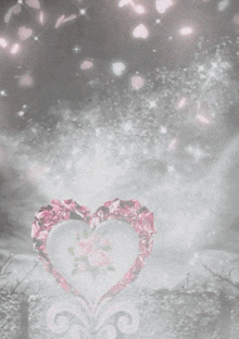 Gif animé coeur brillant